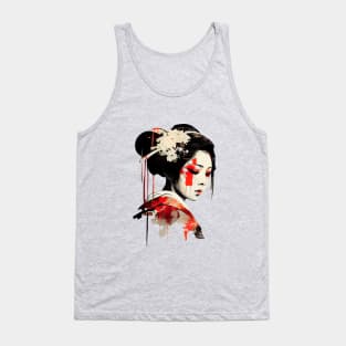 Geisha ink painting Tank Top